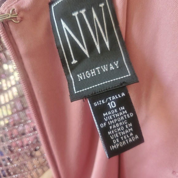 NWT Nightway Pink All Over Sequin Maxi Dress - Picture 13 of 15